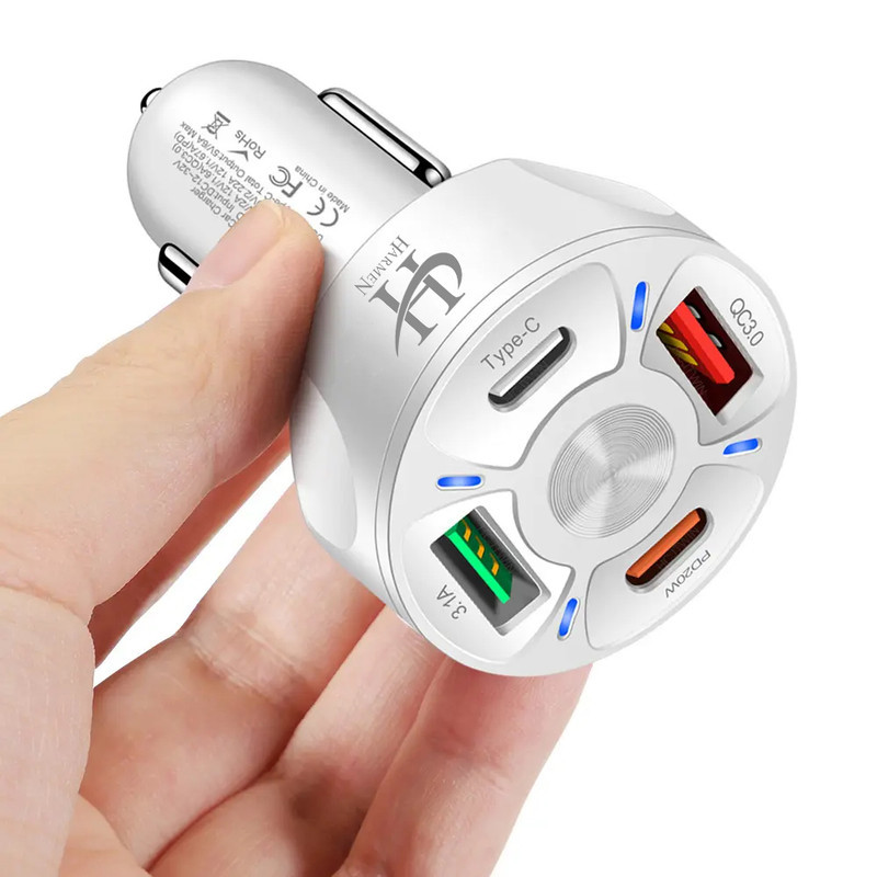 شارژر فندکی 20 وات هارمن مدل CX-2U+2PD QC3FAST