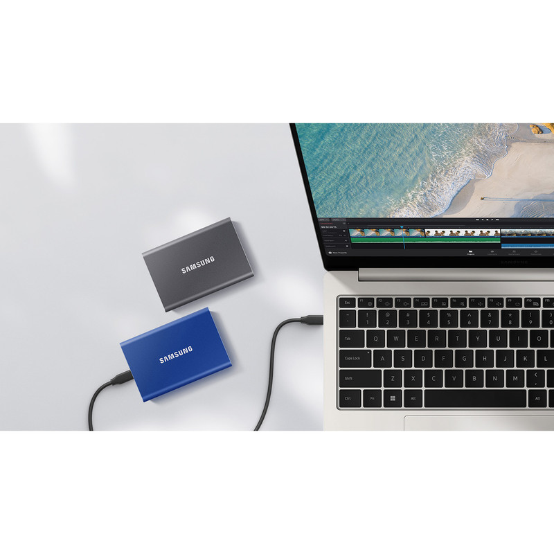 اس اس دی اکسترنال سامسونگ مدل T7 USB 3.2 ظرفیت 4 ترابایت رابط USB 3.2 Gen2
