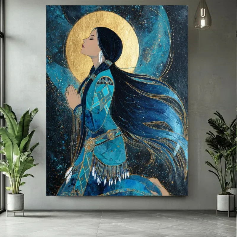 پوستر پارچه ای مدل ماه کامل کد BK25030