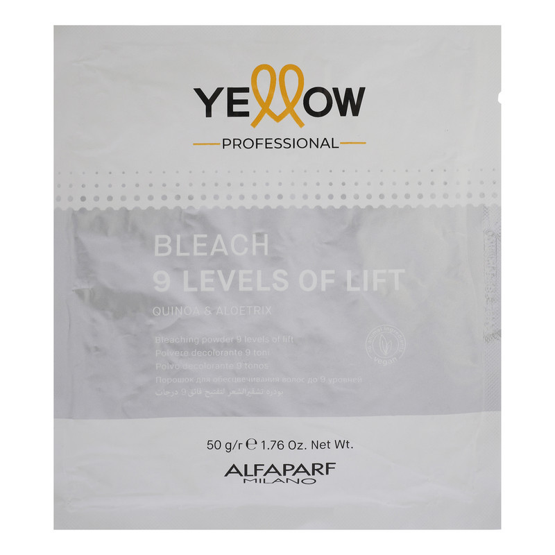 پودر دکلره یلو مدل 9Levels of lift وزن 50 گرم رنگ سفید