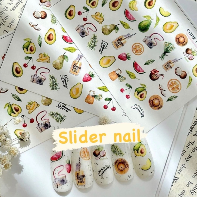 برچسب لنز ناخن مدل آواکادو کد 238
