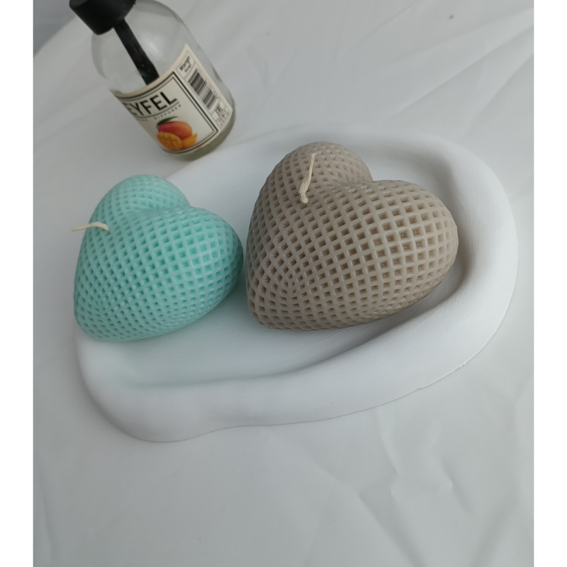 شمع استوانه ای بدون بو طرح قلب PD137 زمان اتمام 100 دقیقه بسته 2 عددی
