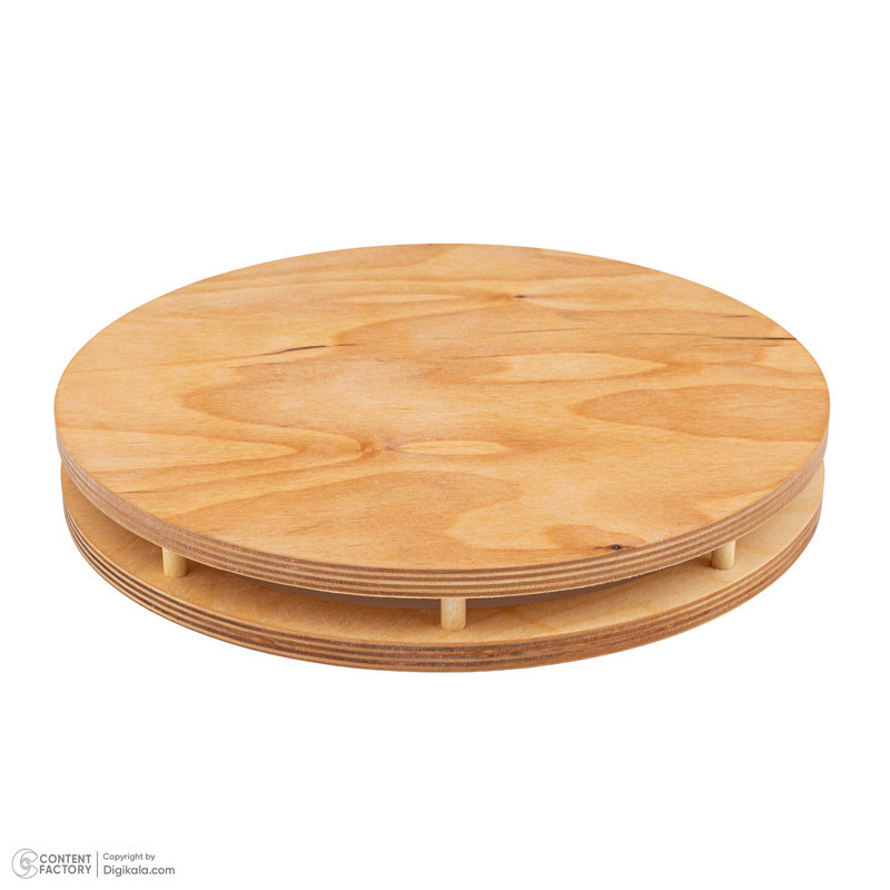 سینی بدون دسته مدل پایه دار دایره طرح آفتاب سایز 36×36 سانتیمتر