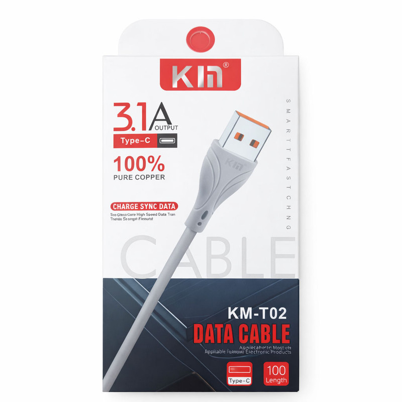 کابل تبدیل USB-A به USB-C کین مدل kmt02 طول 1 متر