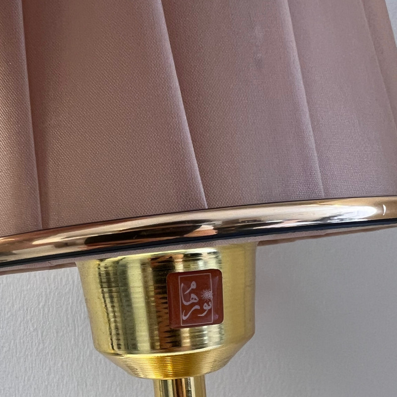 آباژور رومیزی نورهام مدل NHM-GOLDSILVERY-15
