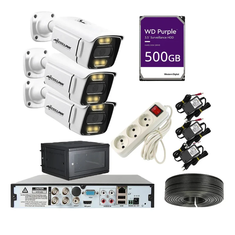 سیستم امنیتی مدل PACK AHD 3 STAR LIGTH - AXESSLINK