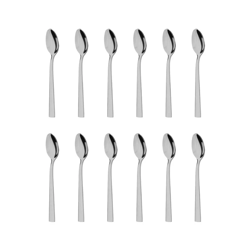 قاشق چای خوری گیلدا مدل شیکاگو براق مجموعه 12 عددی