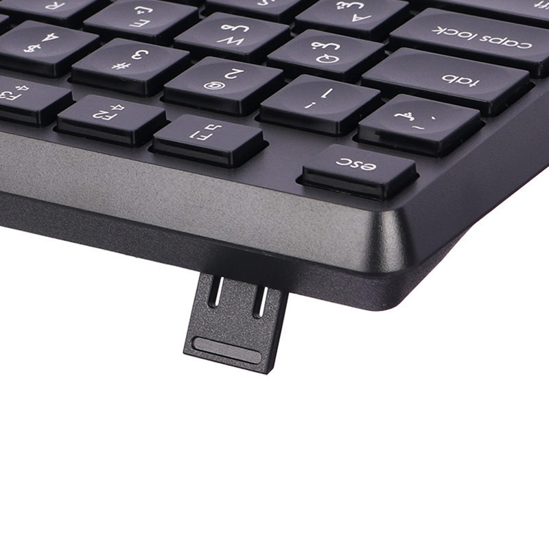 کیبورد و ماوس هترون مدل HKC215، سوییچ ممبران، Full-size