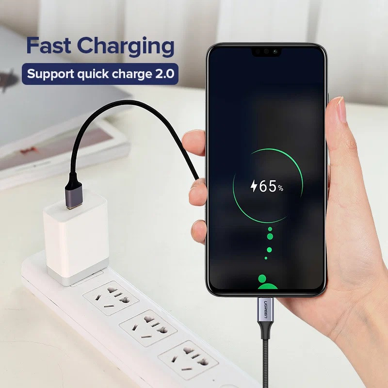 کابل تبدیل USB 2.0 به MICROUSB 2.0 یوگرین مدل US290 طول 2 متر