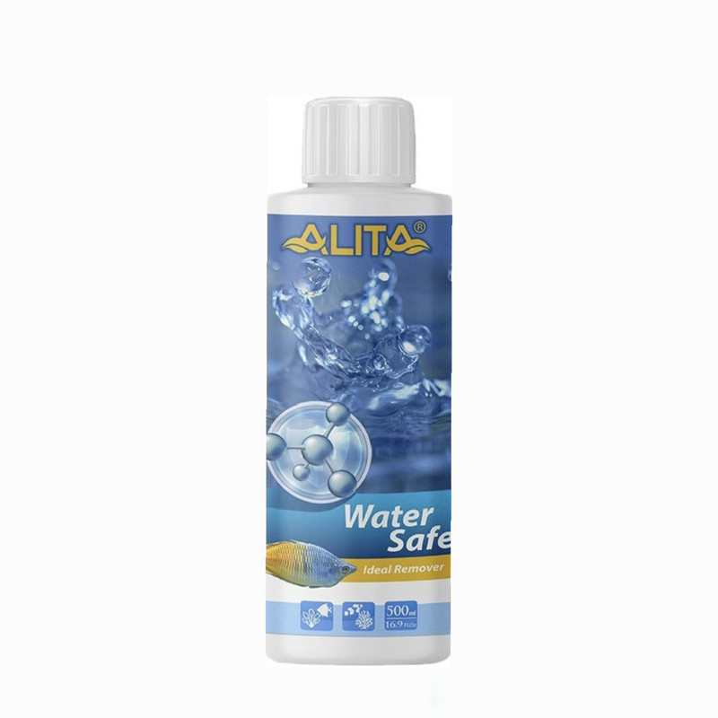 محلول آماده‌ساز آب آکواریوم آلیتا مدل Water Safe حجم 500 میلی‌لیتر