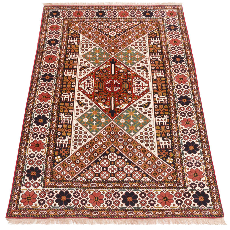 فرش دستباف 2.2 متری سی پرشیا مدل 179858 زمینه کرم