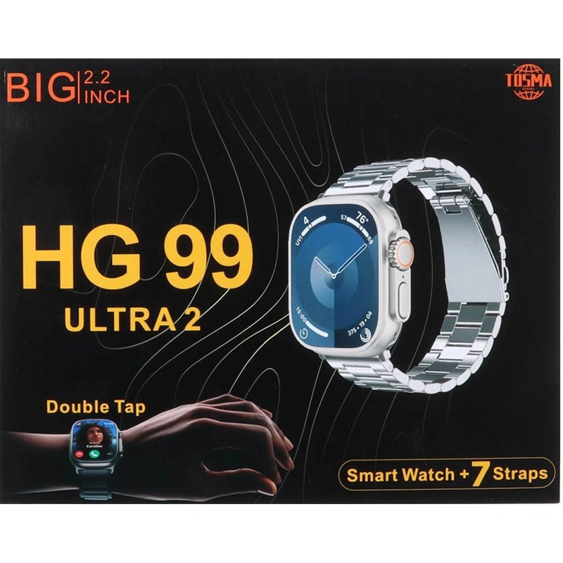 ساعت هوشمند 49 میلیمتری توسما مدل HG99 ULTRA2 با بند استیل