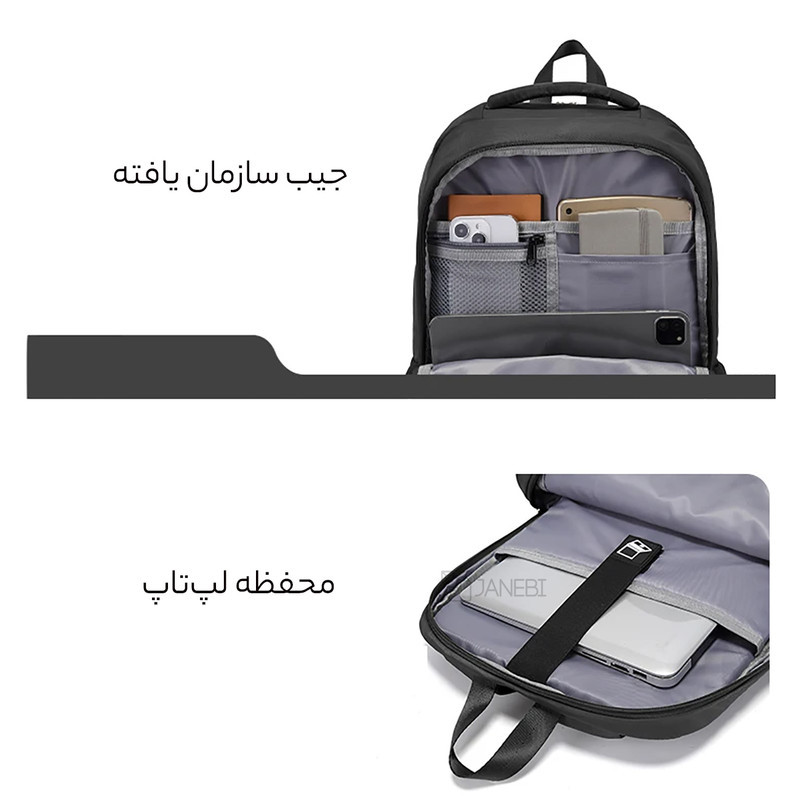 کوله پشتی لپ تاپ بنج مدل BG-1807 مناسب برای لپ تاپ 14.1 تا 15.6 اینچی