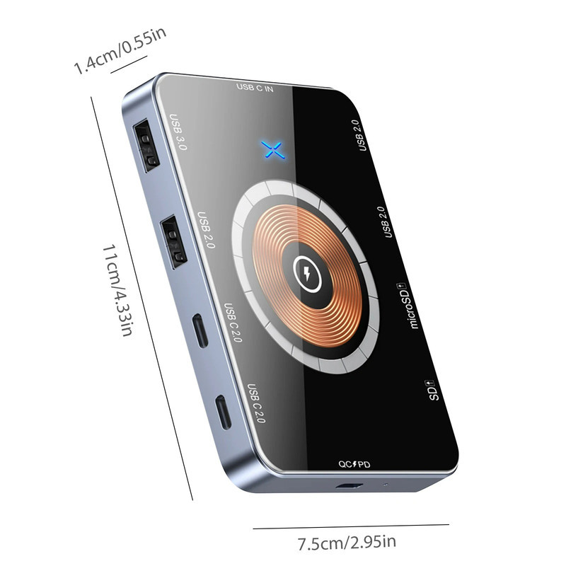 هاب داک استیشن 10پورت مدل multi port wireless charger-10port