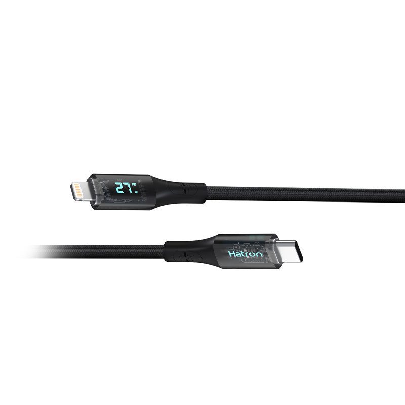 کابل تبدیل USB-C به لایتنینگ هترون مدل HC612IDB طول 1 متر