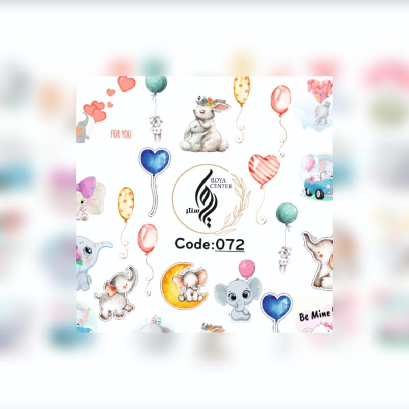 برچسب لنز ناخن مدل 072