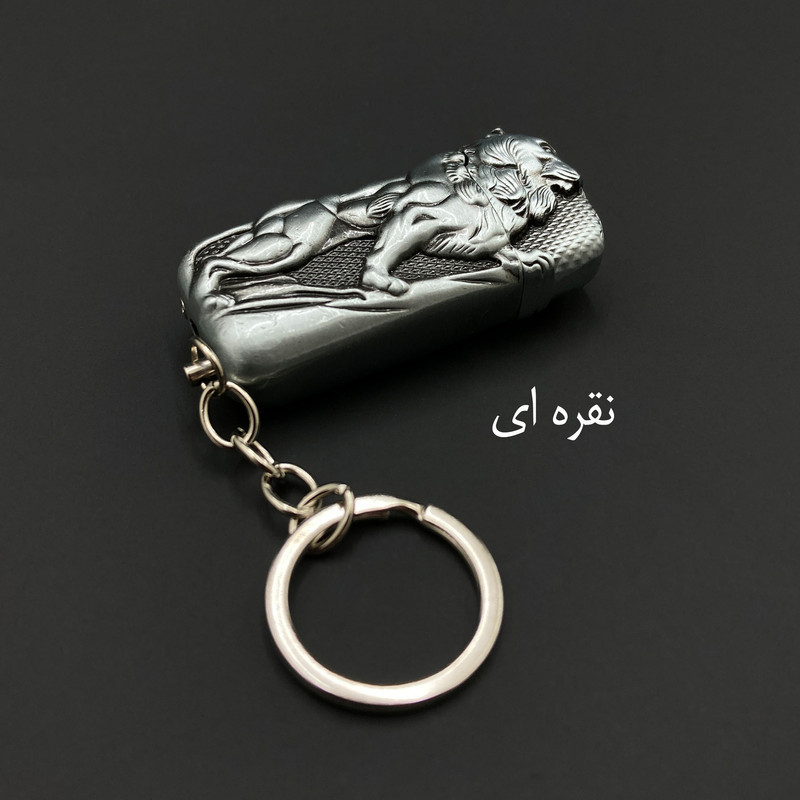 فندک گازی مدل جاکلیدی طرح شیر کد DKD-2015