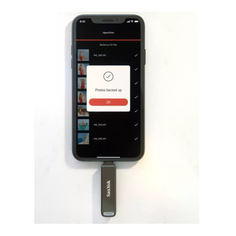 فلش مموری سن دیسک مدل PHONE DRIVE ( LIGHTNING  TYPE-C ) ظرفیت 128 گیگابایت با رابط لایتنینگ، USB Type-C