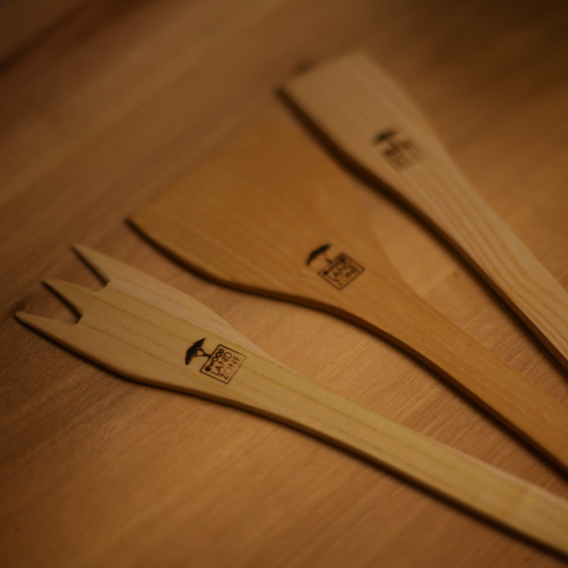 سرویس کفگیر و ملاقه 3 پارچه مدل wood