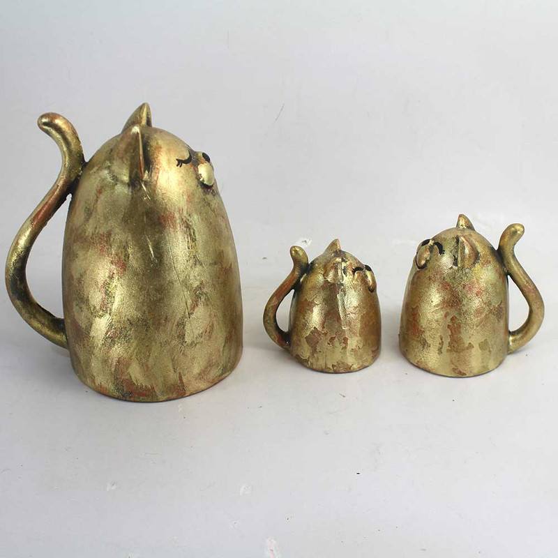 مجسمه مدل گربه مجموعه 3 عددی