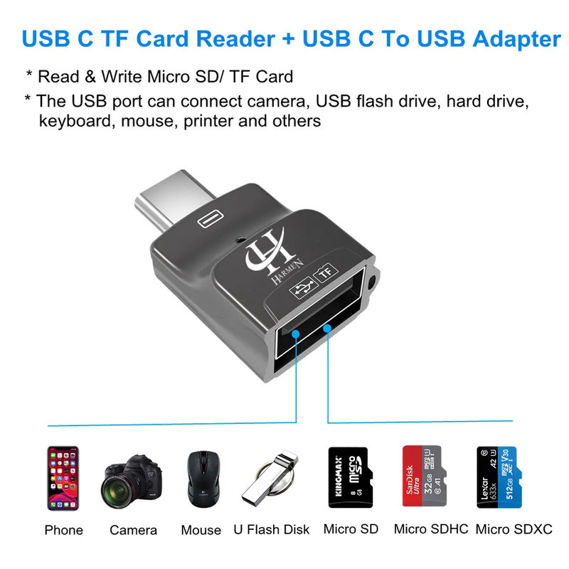 مبدل USB-C به USB هارمن مدل HR-OT60