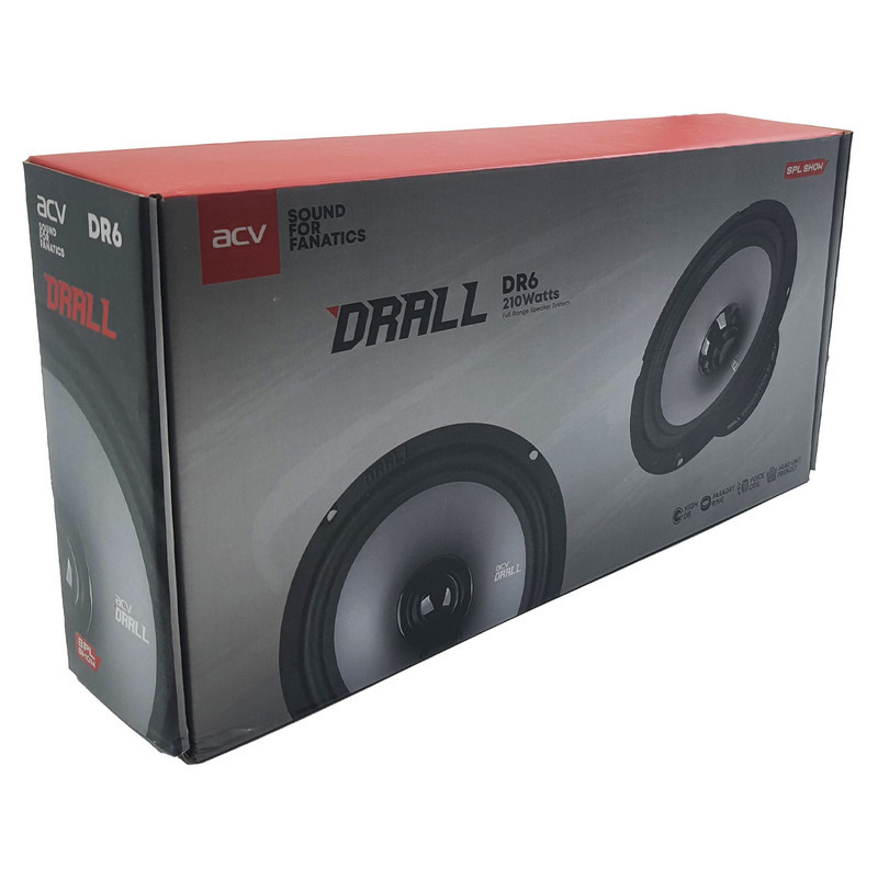 فول رنج جلو و پشت خودرو ای سی وی مدل DRALL DR6 سایز 6.5 اینچ بسته دو عددی