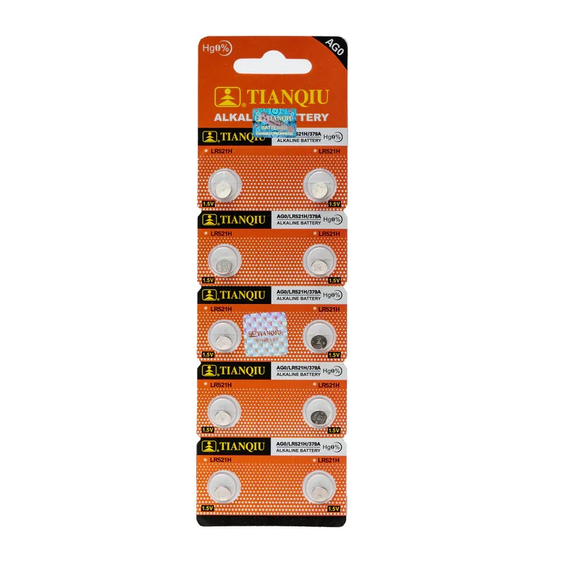 باتری ساعت تیانکیو مدل AG0 – LR 521 H بسته 10 عددی
