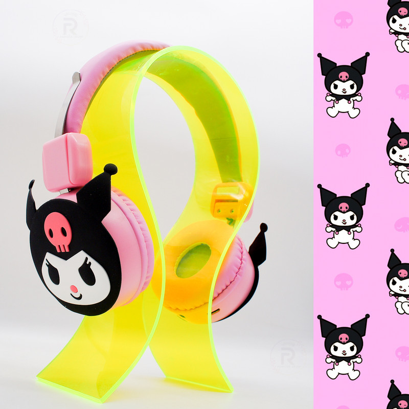 هدفون بی سیم طرح فانتزی کرومی مدل Kuromi-AH-807L