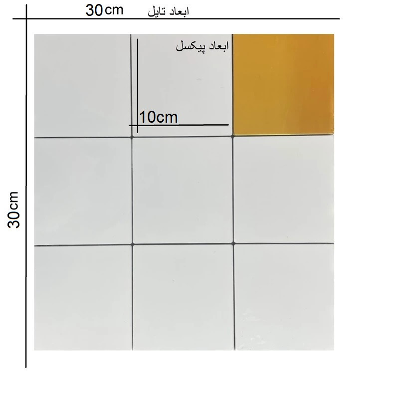 دیوارپوش مدل تایل بین کابینتی پشت چسبدار کد 9009p بسته 11 عددی