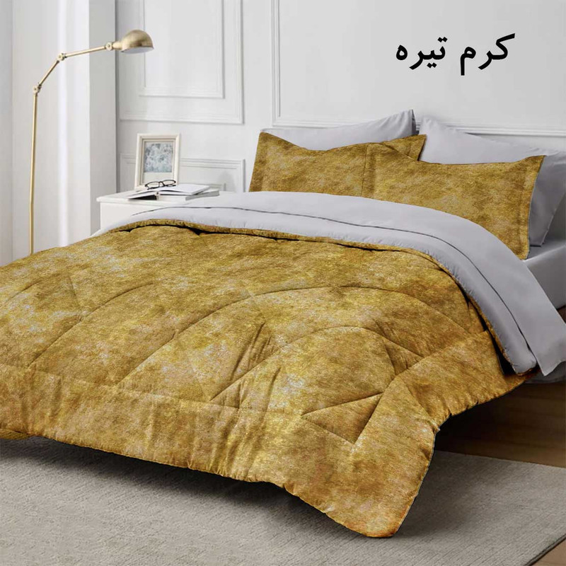 سرویس روتختی دونفره 6 تکه نوپه هوم مدل مخمل پتینه 1021
