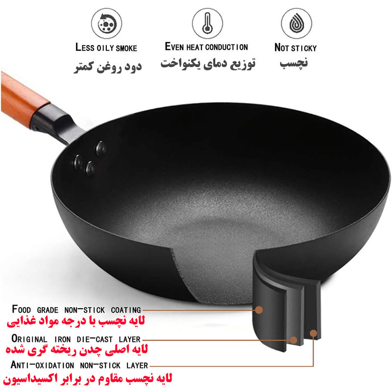 سرویس قابلمه و تابه چدنی ۵ پارچه مدل Love Cooking