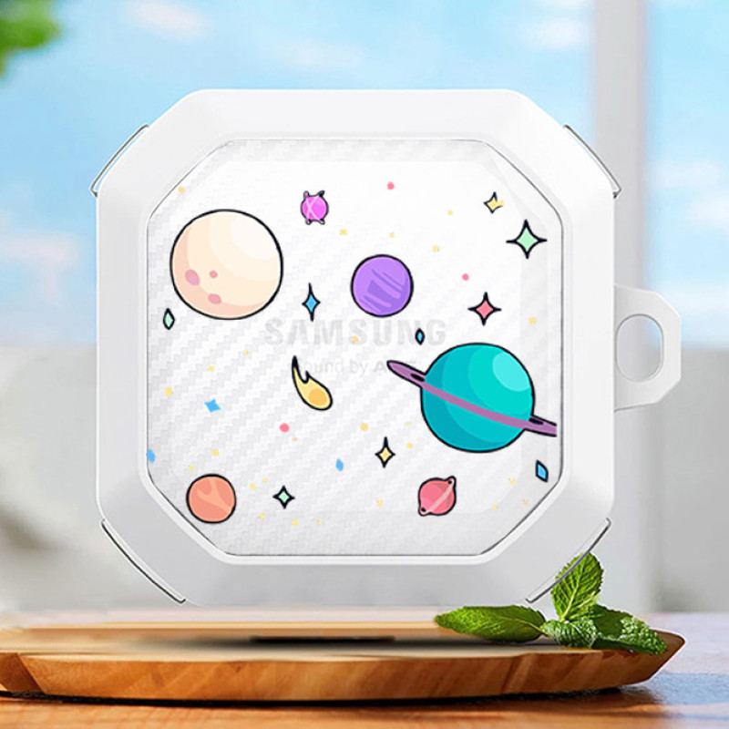 کاور طرح Colorful Space مناسب برای کیس هدفون سامسونگ Galaxy Buds Live  Buds Pro  Buds 2  Buds 2 Pro