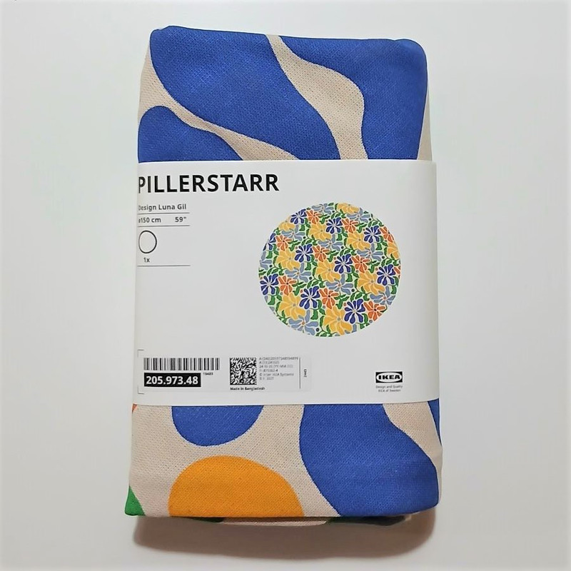 رومیزی ایکیا مدل PILLERSTARR  سایز 150x150 سانتی‌متر