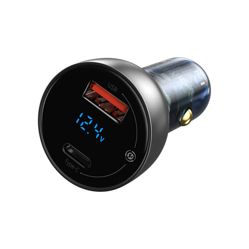 شارژر فندکی 65 وات باسئوس مدل Particular Digital Display QC+PPS