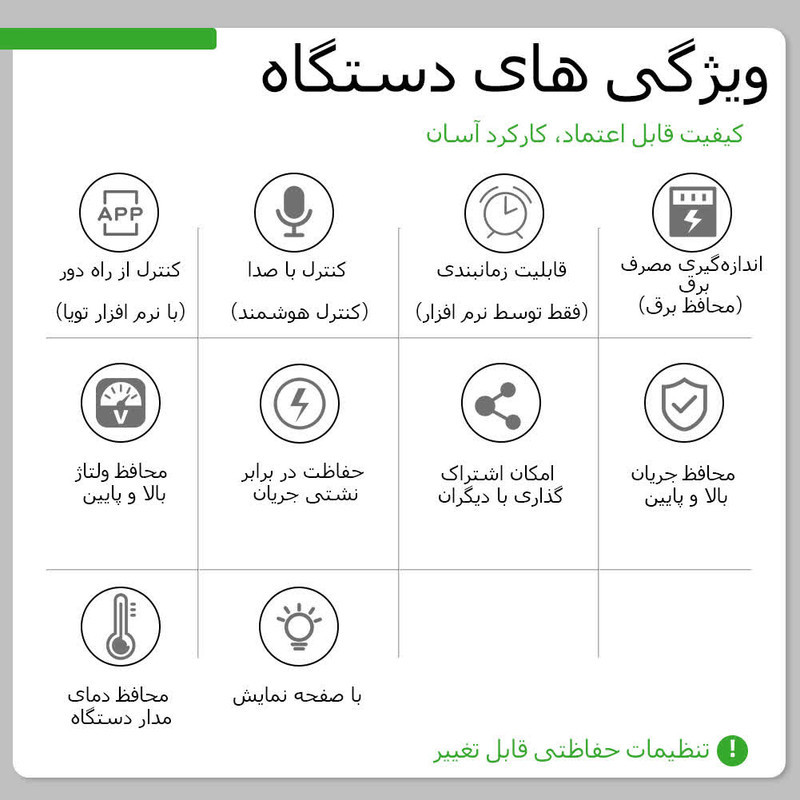 محافظ هوشمند ولتاژ جریان و کنتور انرژی مصرفی 100 آمپر آر ام شیبی مدل 3PNB