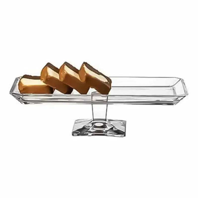 رولت خوری پایه‌دار کریستال پاشاباغچه مدل گریس طول 30 سانتی‌متر، شفاف و بدون موج، قابلیت شست‌وشو با ماشین ظرفشویی، ساخت ترکیه
