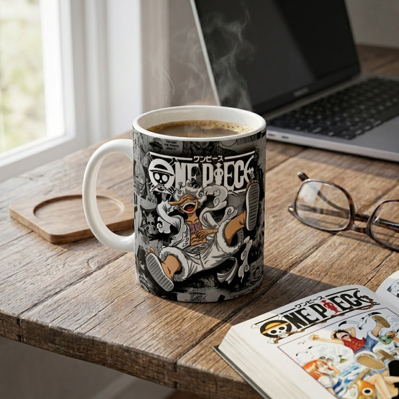 ماگ طرح انیمه وان پیس one piece کد 117