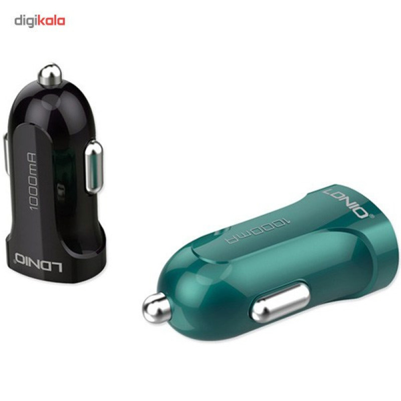 شارژر فندکی الدینیو مدل DL-C17 همراه با کابل microUSB