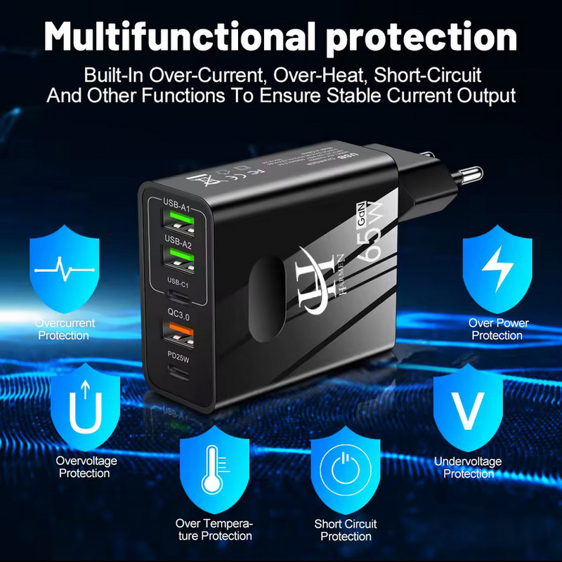 شارژر دیواری 65 وات هارمن مدل ADC-GAN002