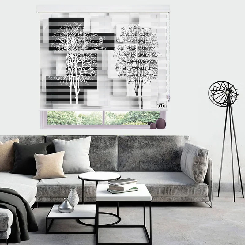 پرده زبرا زیو مدل 3D-1137 سایز 150x200 سانتی متر