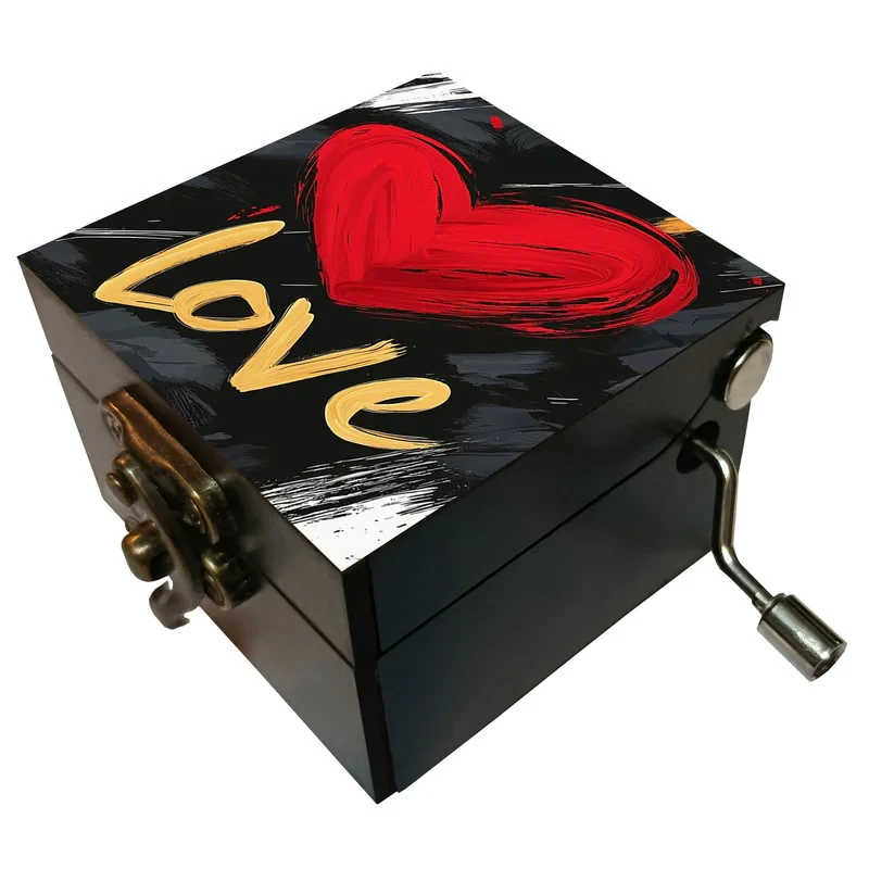 جعبه موزیکال مدل هندلی طرح عشق love قلب کد 2011