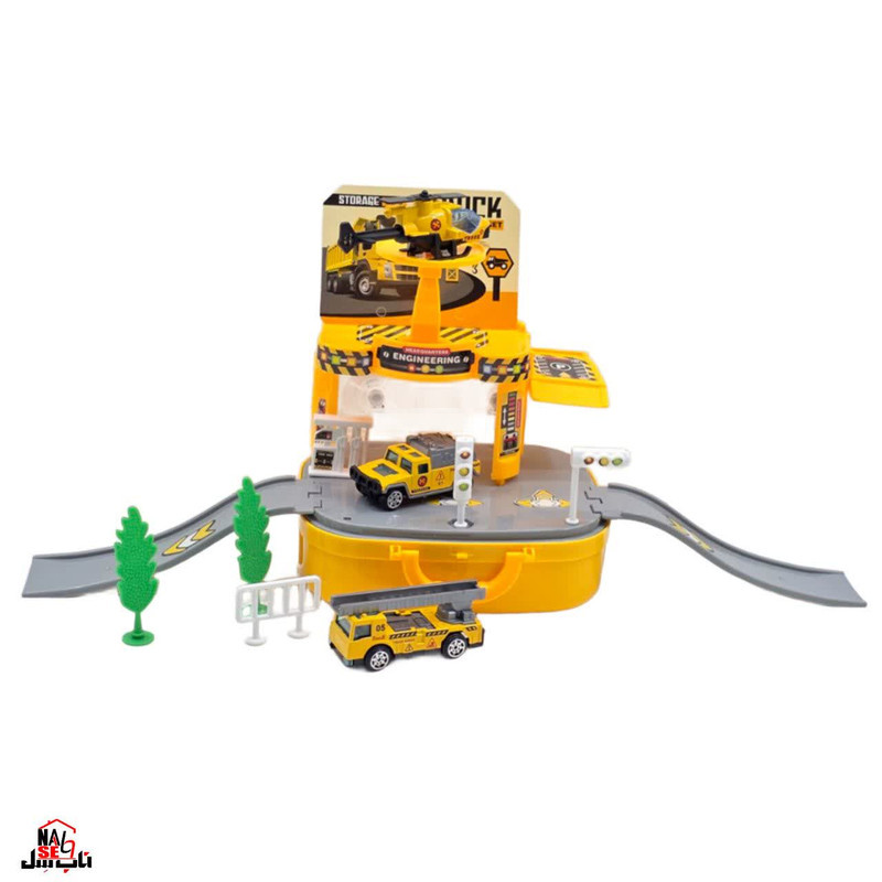 کیت ماشین بازی ناب سل مدل پارکینگ چمدانی راهسازی طرح Road construction machine