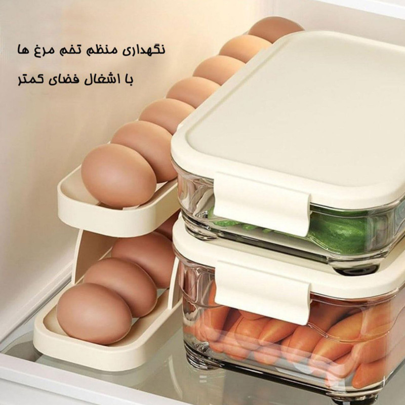 ظرف نگهدارنده تخم مرغ مدل دو طبقه کد 3679
