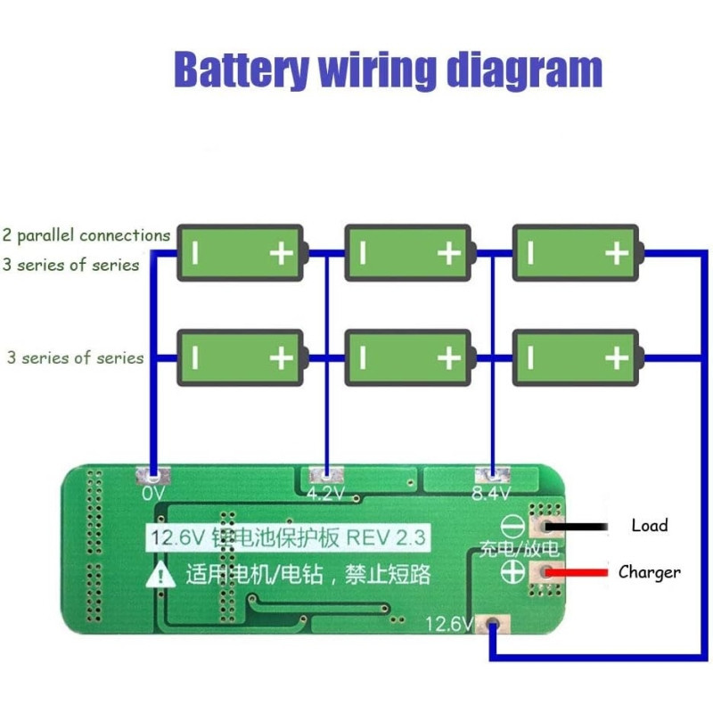 ماژول محافظ شارژ باتری لیتیومی مدل KSRE-3Cell-20A