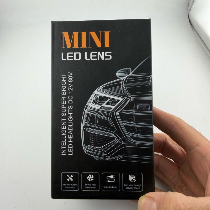 هدلایت موتور سیکلت مدل H4 Mini LED Lens