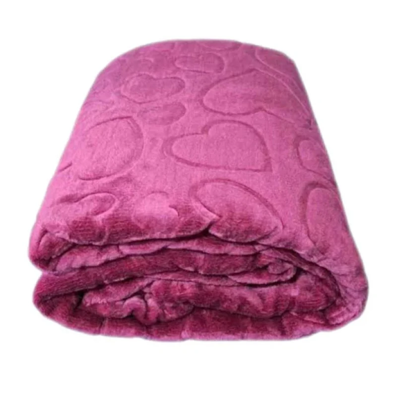 پتو مسافرتی 1 نفره گلبافت مدل قلبی2 سایز 200x150 سانتی‌متر
