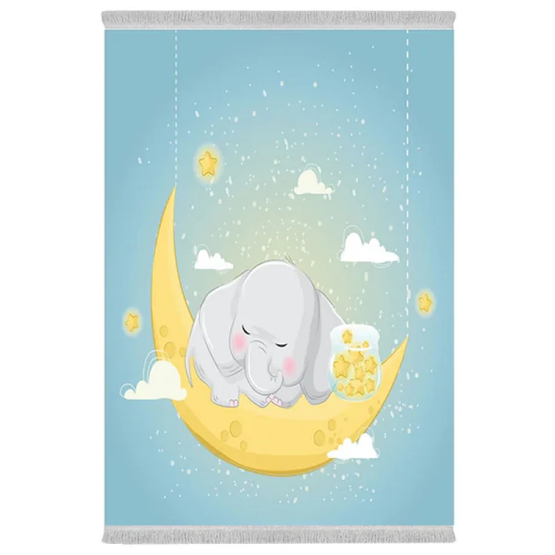 فرش پارچه‌ای دفه مدل فرشینه شانل مخمل ترک طرح فانتزی کد 91361