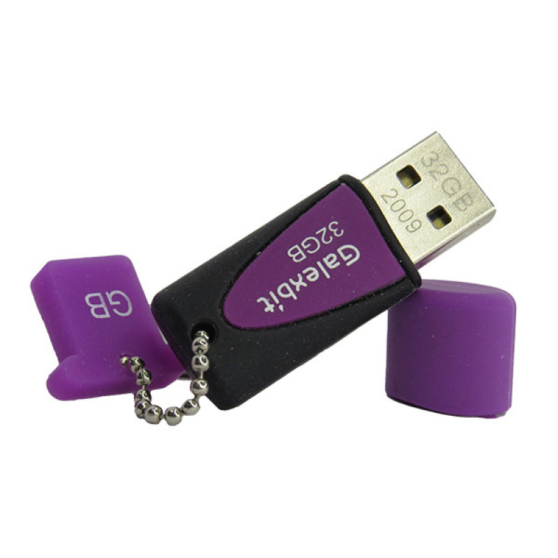 فلش مموری 32GB گلکسبیت مدل Rubbery مقاوم در برابر آب، ضربه و گردوغبار با سرعت خواندن 10MBs، درپوش محافظ ضدخش و بند آویزی