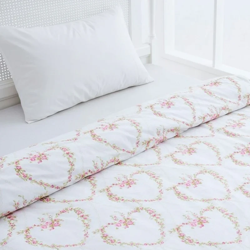 روکش لحاف پنبه انگلیش هوم مدل Rose Heart یک نفره سایز 220x160 سانتی‌متر