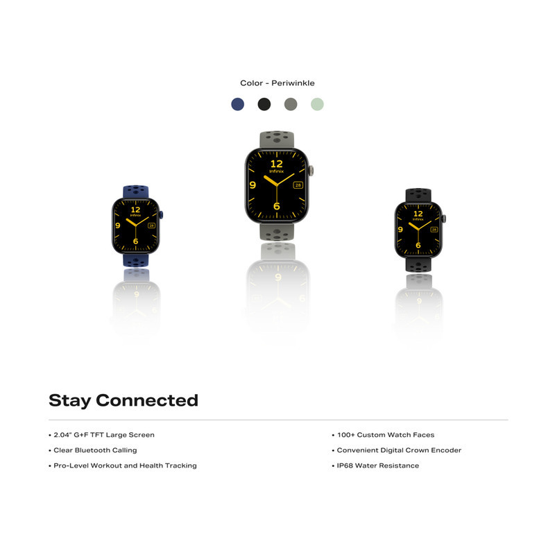 ساعت هوشمند 46 میلی‌متری اینفینیکس مدل XWatch H4 با بند سیلیکونی